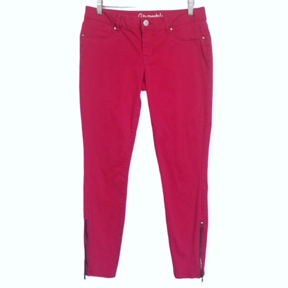 Aeropostale Red Lola Jegging with Zippers 6 Regular - Picture 1 of 6